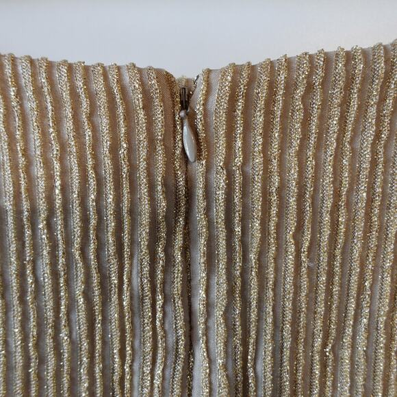 Vintage Cache Skirt Womens Size 10 Gold Metallic Glitter Maxi Evening Party 90s - Picture 6 of 10